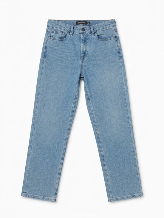 Calvin Klein Jeans Denim - Calvin Klein Straight Leg Jeans Women’s 6 Light Wash Mid Rise Stretch Denim
